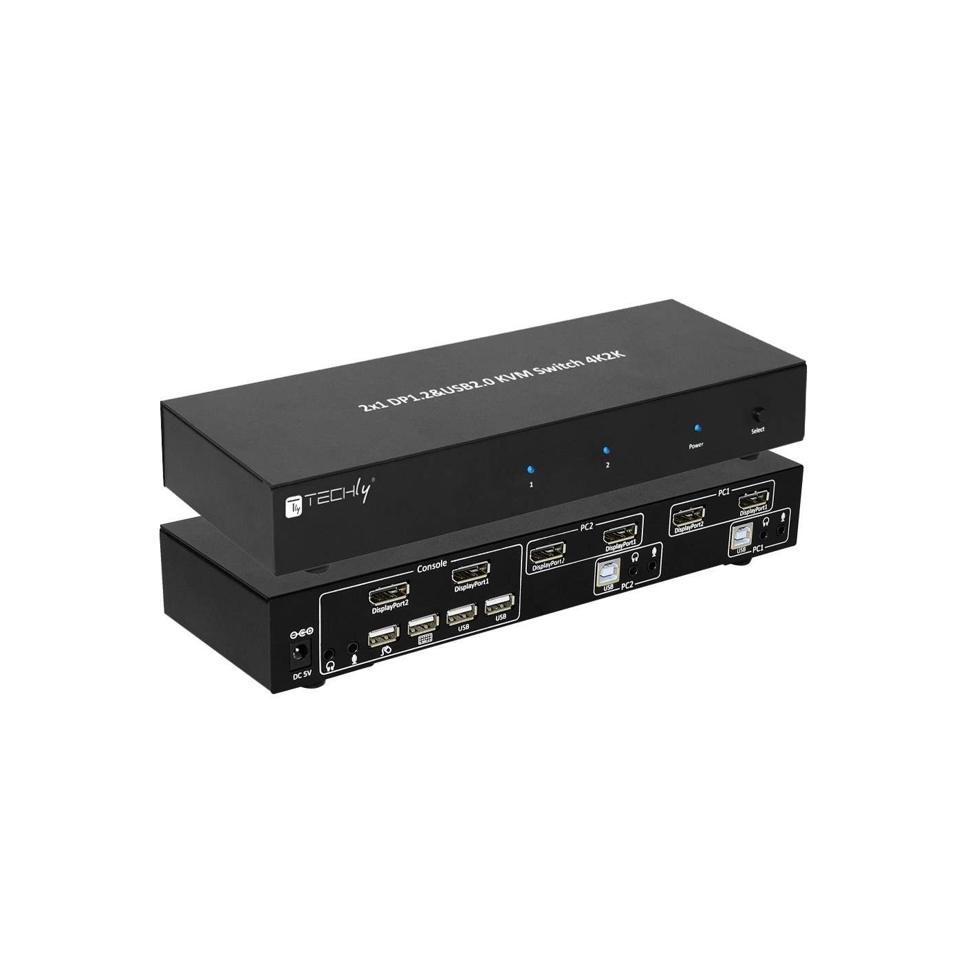 2-Port DisplayPort Dual-Monitor KVM-Switch 4K@60Hz Image 1