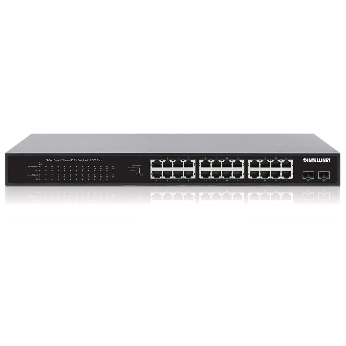 24-Port Gigabit Ethernet PoE+ Switch mit 2 SFP-Ports Image 6