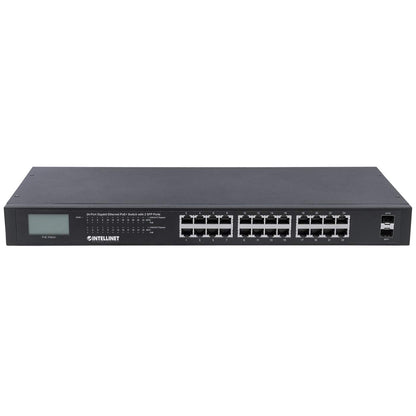 24-Port Gigabit Ethernet PoE+ Switch mit 2 SFP-Ports und LCD-Anzeige Image 4