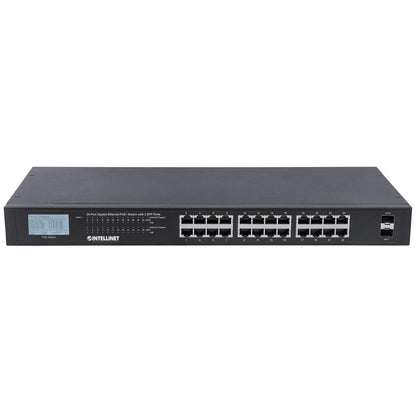 24-Port Gigabit Ethernet PoE+ Switch mit 2 SFP-Ports und LCD-Anzeige Image 7