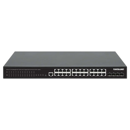 28-Port L2+ Fully Managed PoE+ Switch mit 24 Gigabit Ethernet-Ports und 4 SFP+ Uplinks Image 4