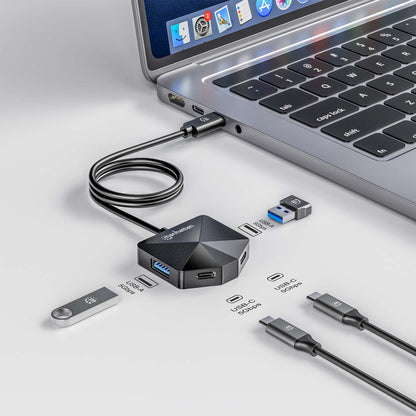4-Port USB 3.0 Typ-C / Typ-A Kombo-Hub 2x2 Image 3