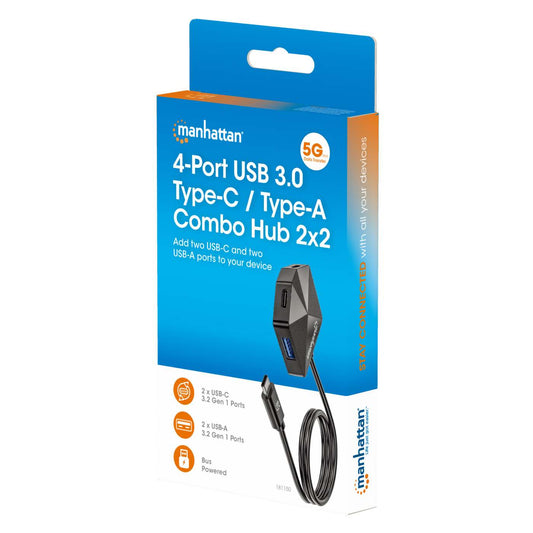 4-Port USB 3.0 Typ-C / Typ-A Kombo-Hub 2x2 Packaging Image 2