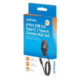 4-Port USB 3.0 Typ-C / Typ-A Kombo-Hub 2x2 Packaging Image 2