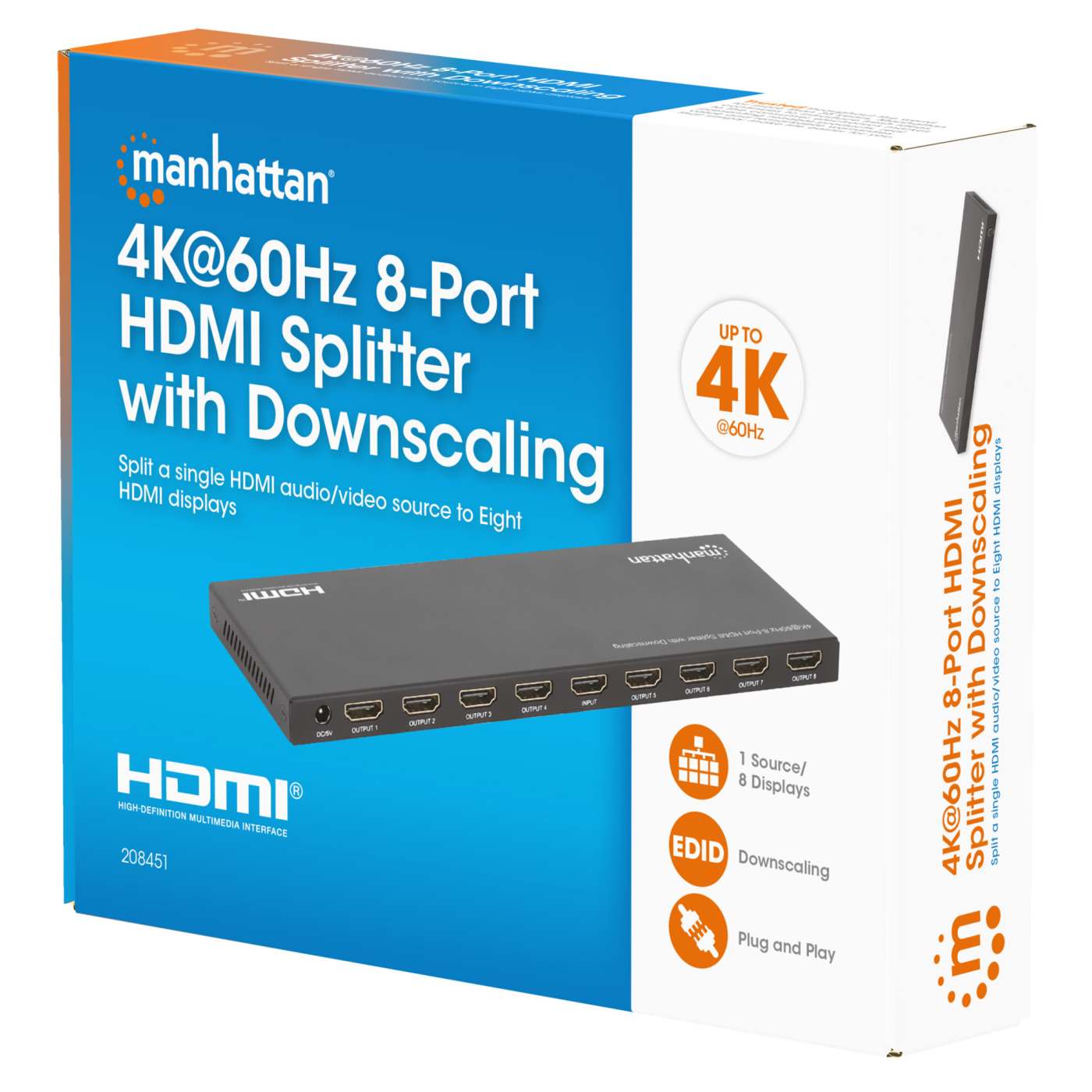 4K@60Hz 8-Port HDMI-Splitter mit Downscaling Packaging Image 2