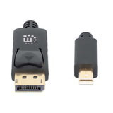 MH MiniDisplayport to Displayport Cable, 3m DP1.4, Black Image 3