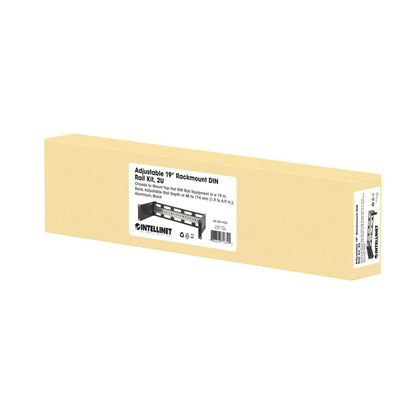 Tiefenverstellbarer 19" DIN-Hutschienenträger, 2 HE Packaging Image 2