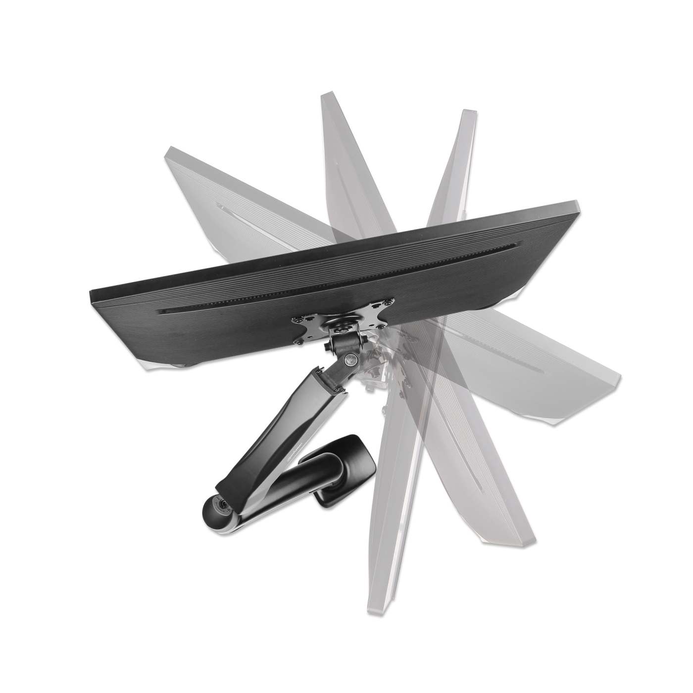 Tischhalterung mit Gasdruckfeder für einen Monitor, Aluminium Image 5