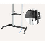 Aluminium Multimedia TV-Ständer auf Rollen, höhenverstellbar, für 60" bis 100" Image 12