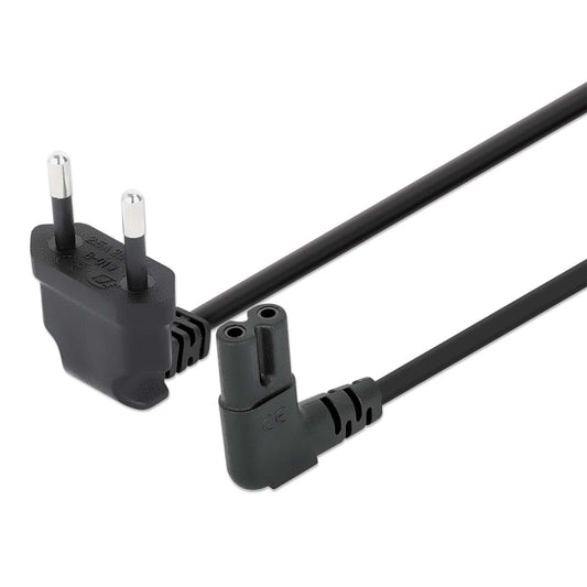 Stromkabel C7 auf EU CEE 7/16 mit Winkelsteckern, 2 m Image 1