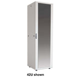 19" Netzwerkschrank, Basic Line, 22 HE, 1144 (H) x 600 (B) x 800 (T) mm, grau Image 2