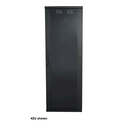19" Netzwerkschrank, Basic Line, 32 HE, 1588 (H) x 600 (B) x 800 (T) mm, schwarz Image 2