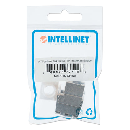 Cat6a 10G Keystone-Modul, geschirmt und werkzeuglos, silber Packaging Image 2