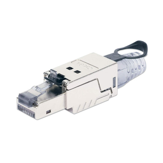 Cat6a 10G RJ45-Feldstecker mit Entriegelungslasche, geschirmt und werkzeuglos Image 1