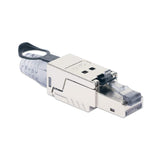 Cat6a 10G RJ45-Feldstecker mit Entriegelungslasche, geschirmt und werkzeuglos Image 2
