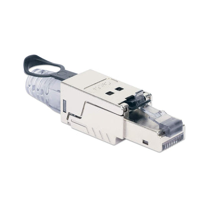 Cat6a 10G RJ45-Feldstecker mit Entriegelungslasche, geschirmt und werkzeuglos Image 2