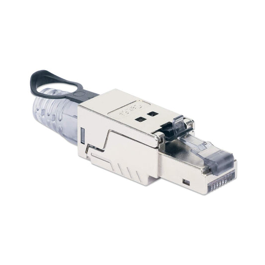 Cat6a 10G RJ45-Feldstecker mit Entriegelungslasche, geschirmt und werkzeuglos Image 2