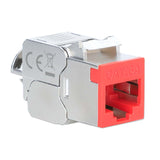 Cat6a 10G Slimline Keystone-Modul, geschirmt und werkzeuglos, rot Image 2