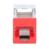 Cat6a 10G Slimline Keystone-Modul, geschirmt und werkzeuglos, rot Image 3