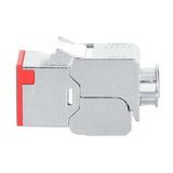 Cat6a 10G Slimline Keystone-Modul, geschirmt und werkzeuglos, rot Image 5