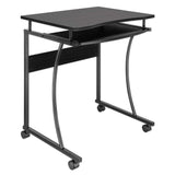 Kompakter Schreibtisch mit ausziehbarer Tastaturablage Image 3