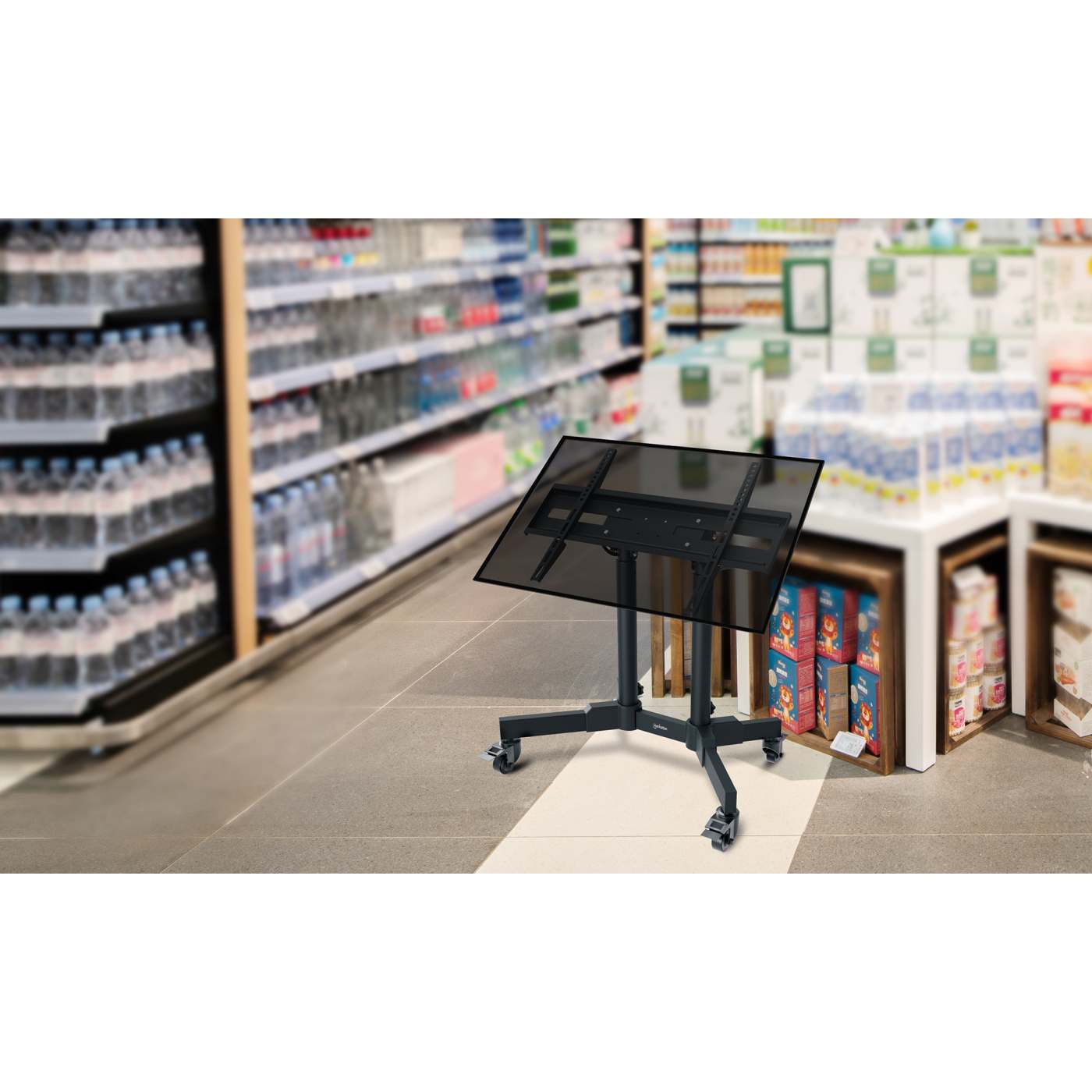 Kompakter TV-Ständer auf Rollen, höhenverstellbar, für 23" bis 70" Image 8