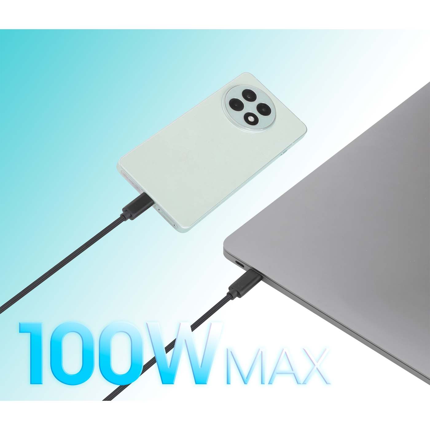 Dual USB-C Ladekabel 100 W, 2 m Image 8