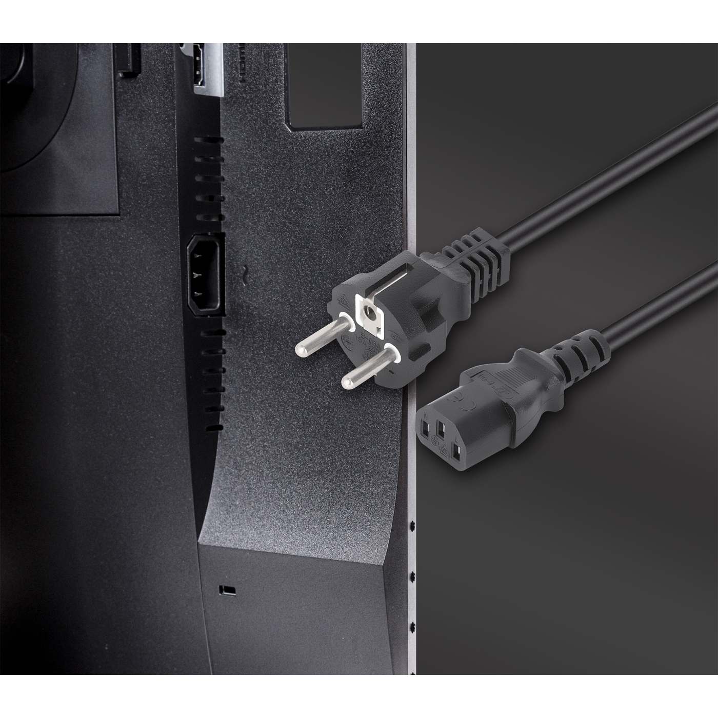 Stromkabel C13 auf Schutzkontakt EU CEE 7/7, 5 m Image 6