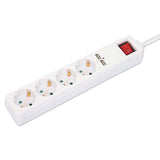 4-fach Steckdosenleiste mit 2 USB-Ladeports und Netzschalter, Schutzkontakt Image 3