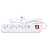 4-fach Steckdosenleiste mit 2 USB-Ladeports und Netzschalter, Schutzkontakt Image 6