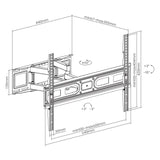 TV-Wandhalterung, neigbar und schwenkbar, für 37" bis 80" Image 11