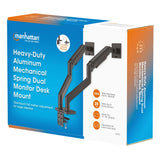 Tischhalterung mit mechanischer Feder und besonders hoher Traglast für zwei Monitore, Aluminium Packaging Image 2