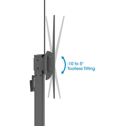 Multimedia TV-Ständer auf Rollen, werkzeuglos höhenverstellbar, für 60" bis 120" Großbildschirme Image 11