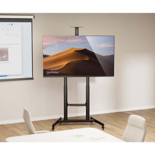 Multimedia TV-Ständer auf Rollen, werkzeuglos höhenverstellbar, für 60" bis 120" Großbildschirme Image 2