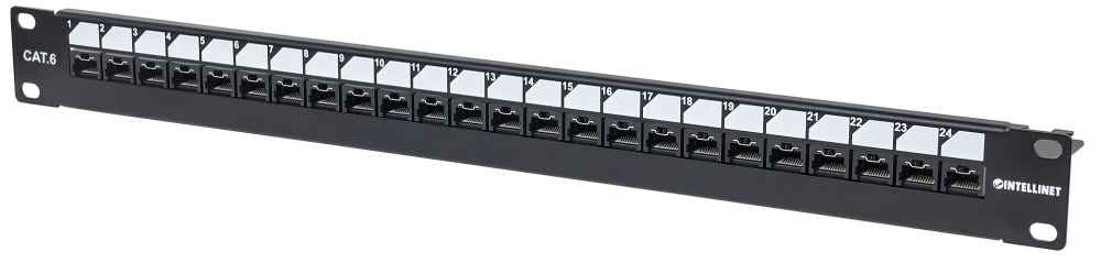 Abschließbares 24-Port Cat6 Patchpanel, ungeschirmt Image 1