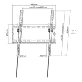Ultraflache TV-Wandhalterung, neigbar Image 8
