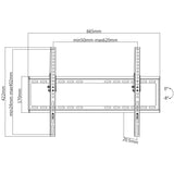 Ultraflache TV-Wandhalterung, neigbar Image 8