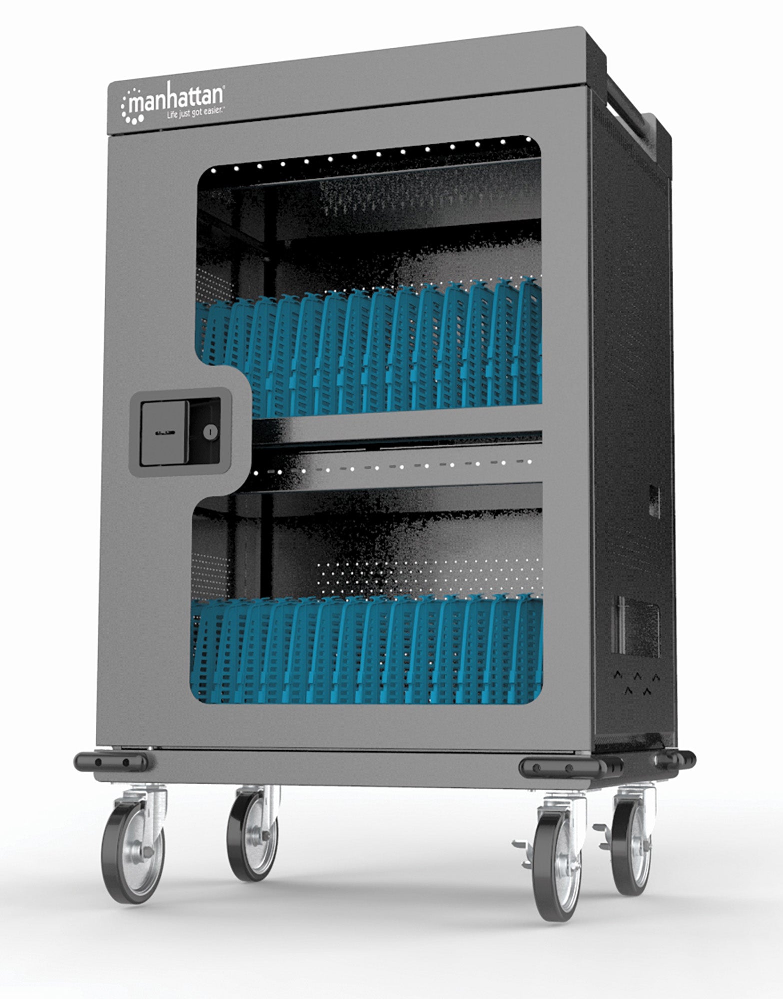 32-Port USB-C Ladeschrank auf Rollen - 18W pro Port Image 1