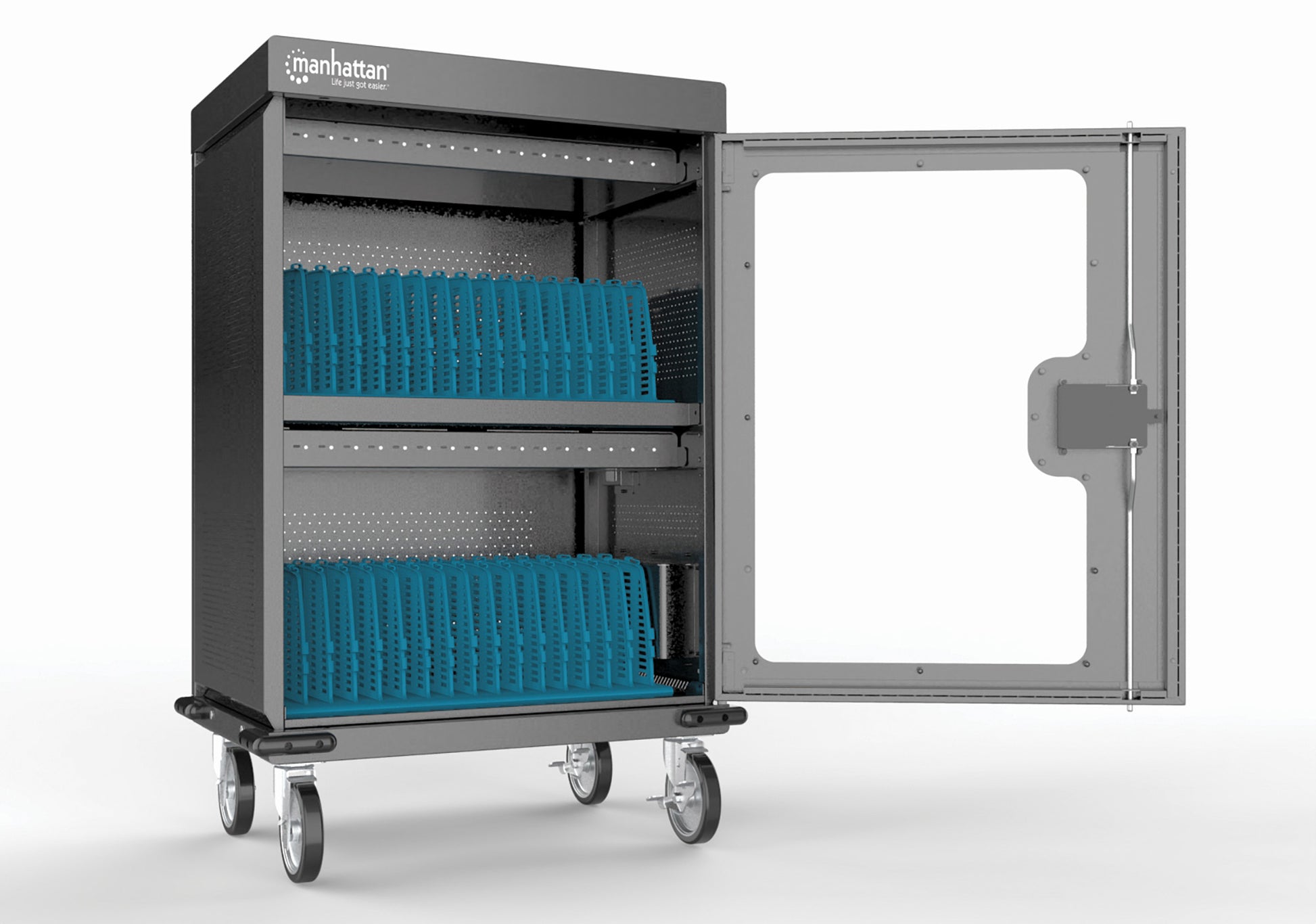 32-Port USB-C Ladeschrank auf Rollen - 18W pro Port Image 3