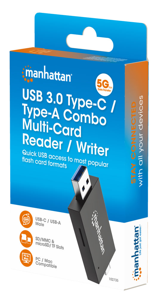 USB 3.0 Typ-C / Typ-A Kombo-Kartenlesegerät / Multi-Card Reader / Writer Packaging Image 2