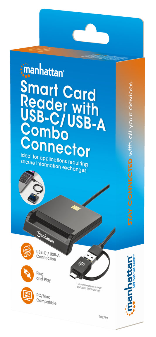 Chipkartenleser/ Smartcard-Lesegerät mit USB-C / USB-A Kombo-Stecker Packaging Image 2