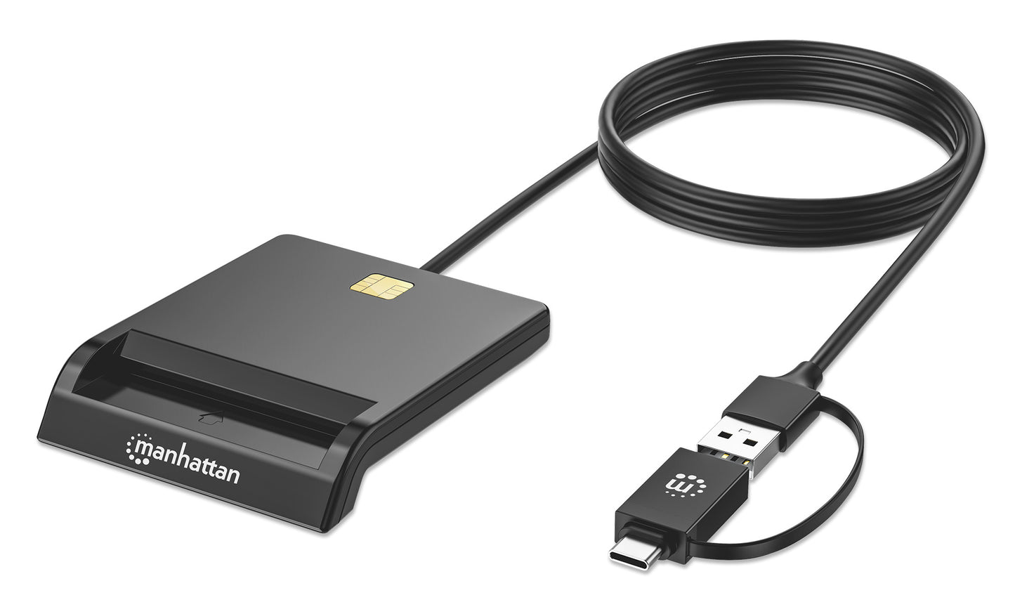 Chipkartenleser/ Smartcard-Lesegerät mit USB-C / USB-A Kombo-Stecker Image 1