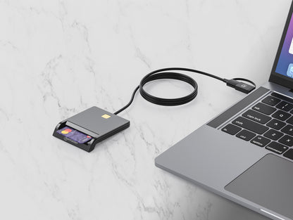 Chipkartenleser/ Smartcard-Lesegerät mit USB-C / USB-A Kombo-Stecker Image 3