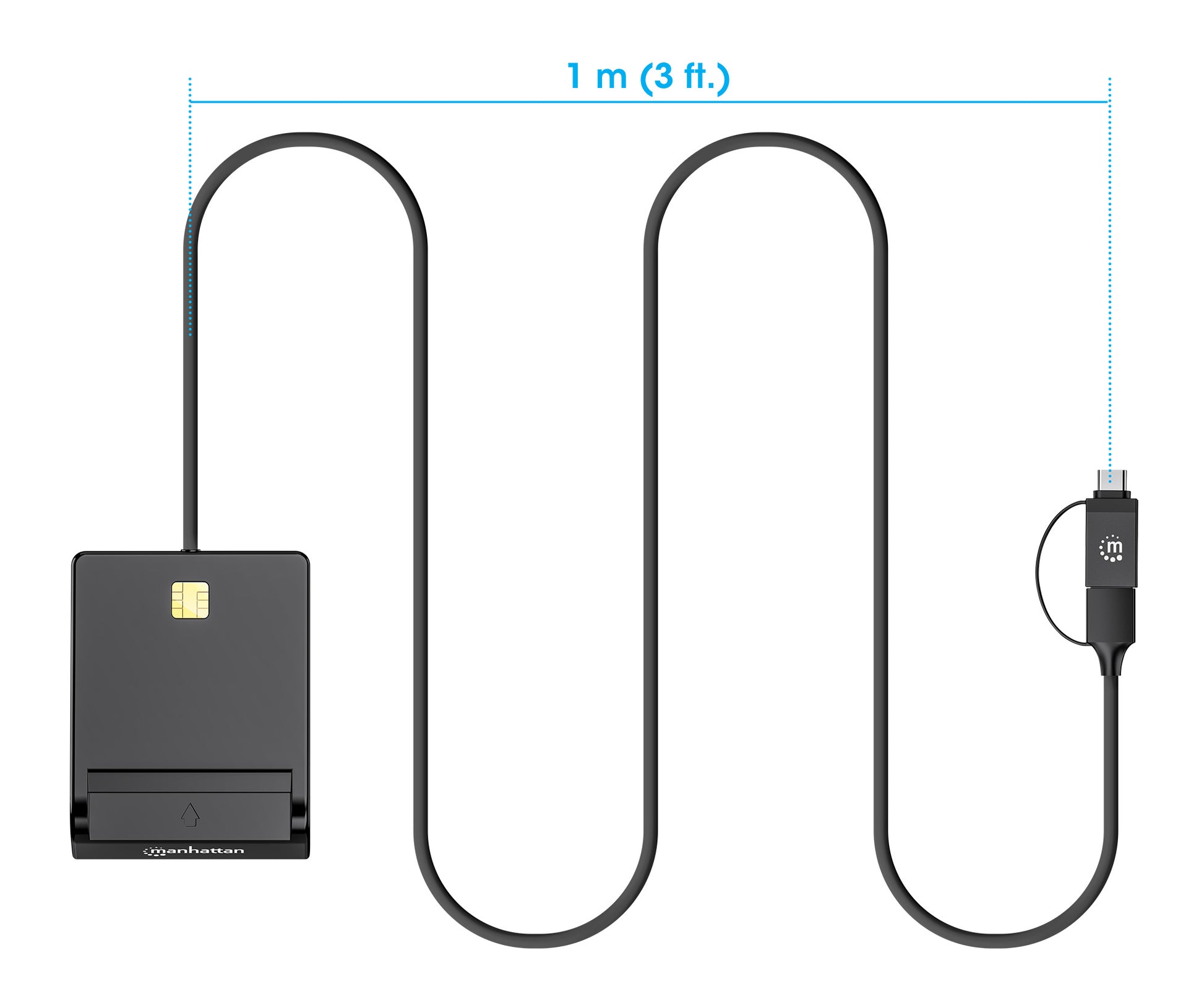 Chipkartenleser/ Smartcard-Lesegerät mit USB-C / USB-A Kombo-Stecker Image 8