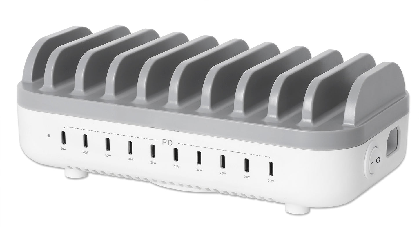10-Port USB-C Power Delivery-Ladestation - 20W pro Port Image 1