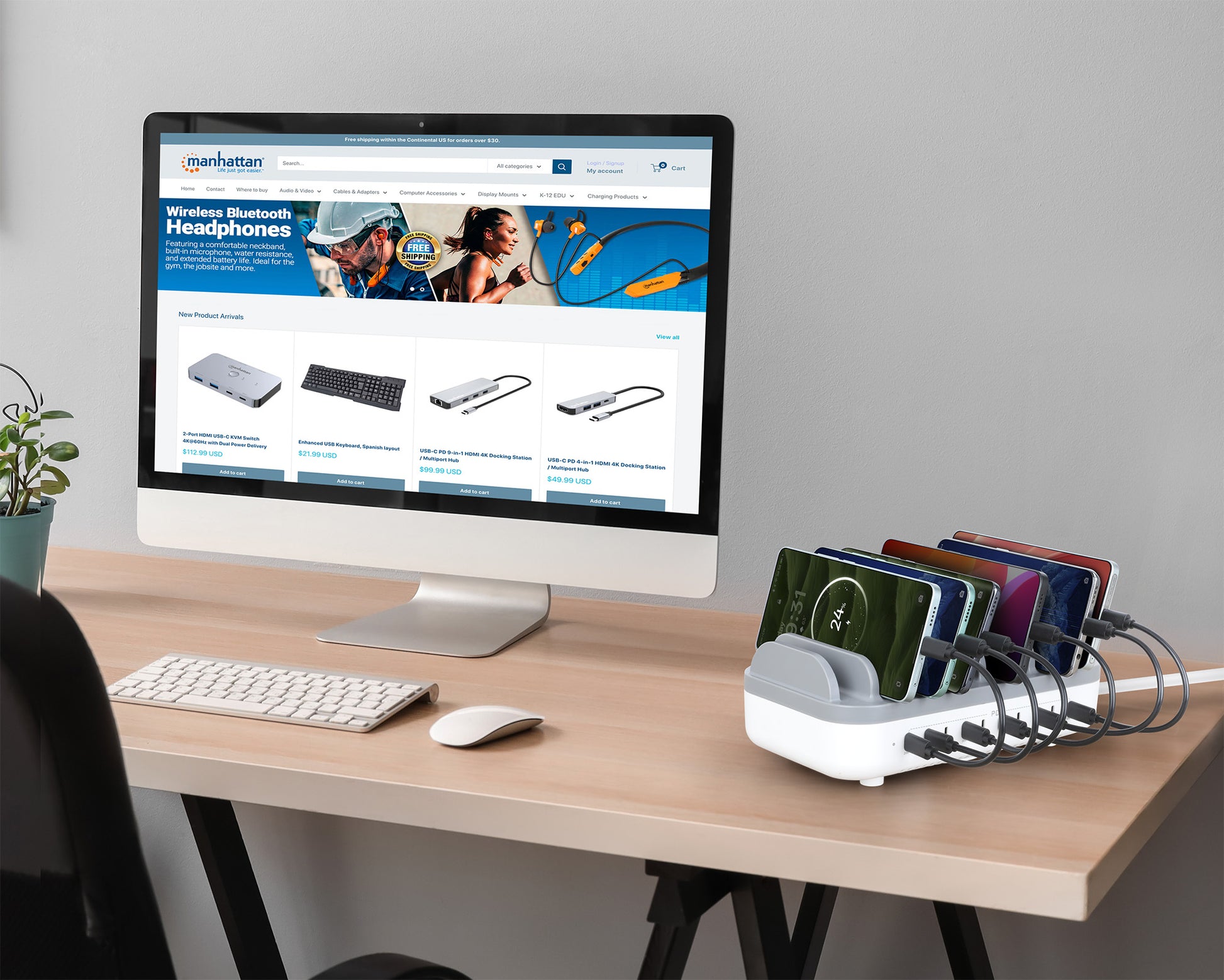 10-Port USB-C Power Delivery-Ladestation - 20W pro Port Image 2
