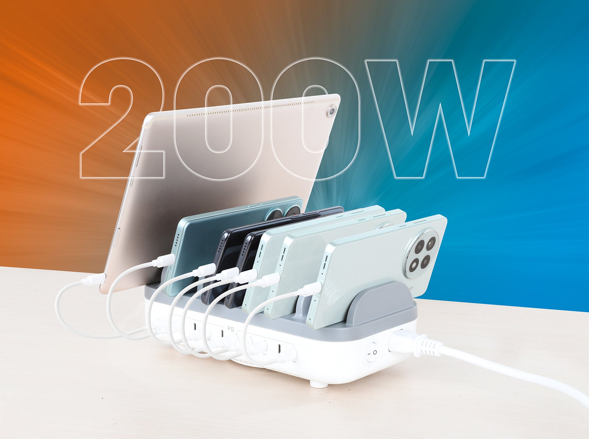 10-Port USB-C Power Delivery-Ladestation - 20W pro Port Image 6
