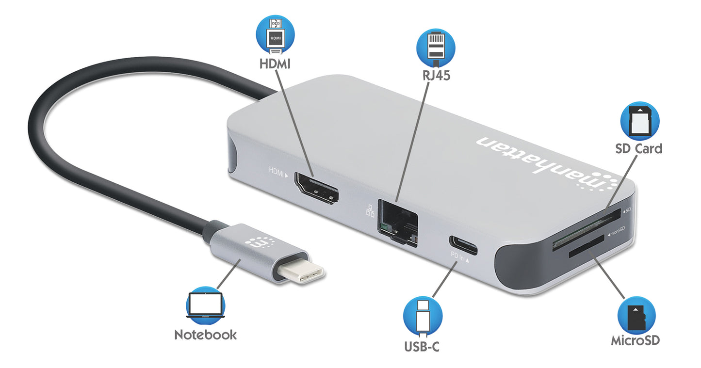USB-C 8-in-1-Dockingstation mit Power Delivery Image 11