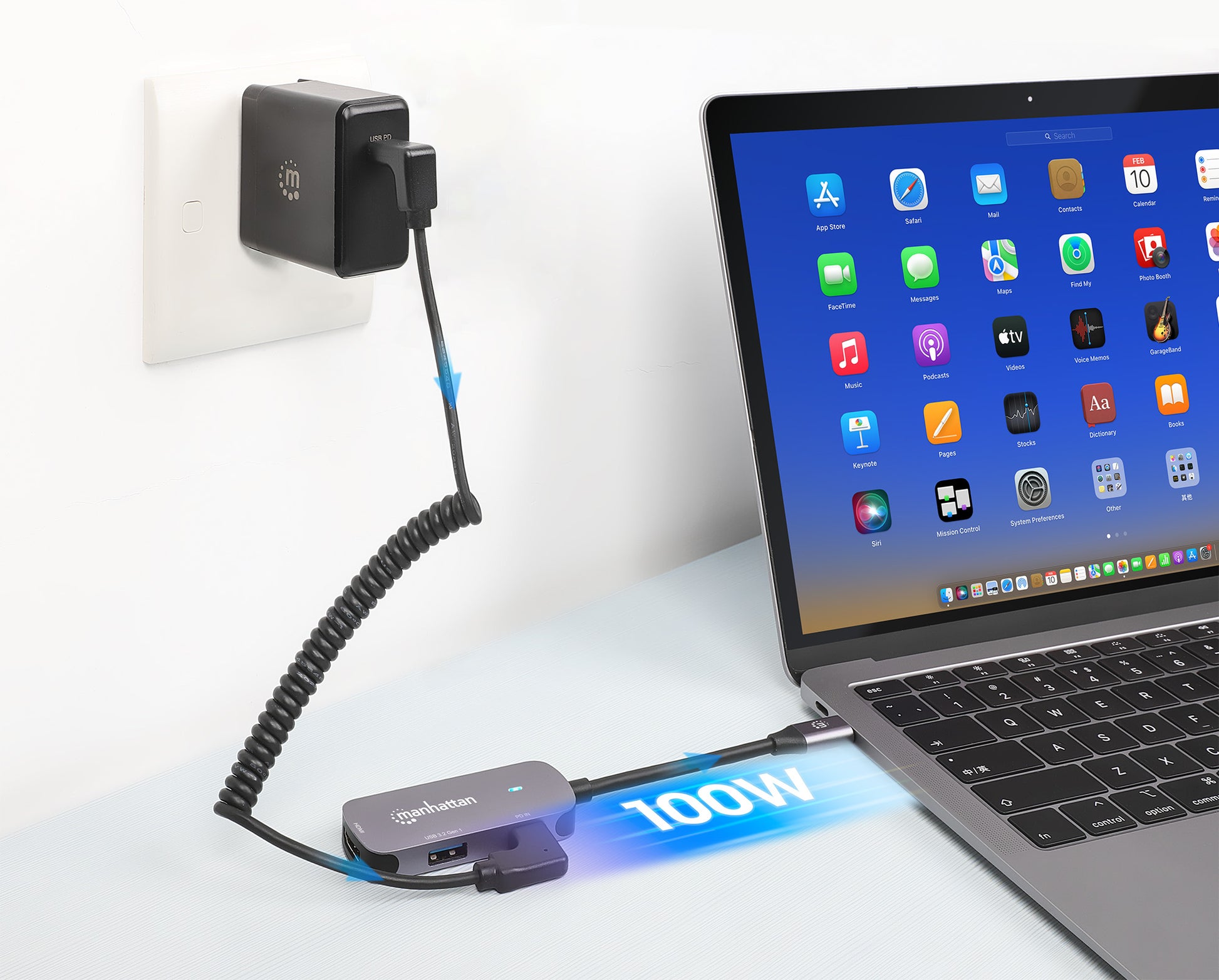 USB-C auf HDMI (4K@30Hz) 3-in-1 Docking-Konverter mit Power Delivery Image 12