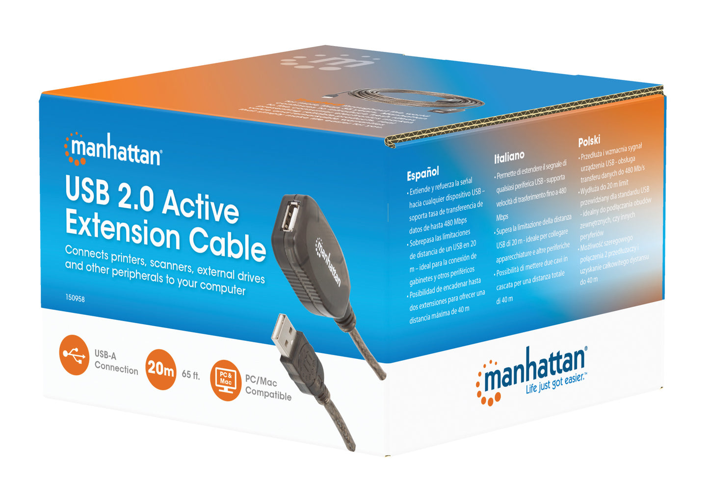 Hi-Speed USB 2.0 Repeater Kabel Packaging Image 2